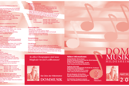 Dommusik Hildesheim: April bis Juni 2009