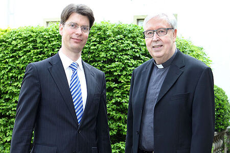 Hildesheimer Oberbürgermeister Meyer besuchte Bischof Trelle, 23.04.2014