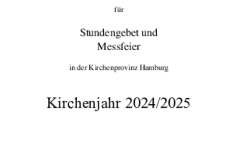 Direktorium für das Kirchenjahr 2024/2025