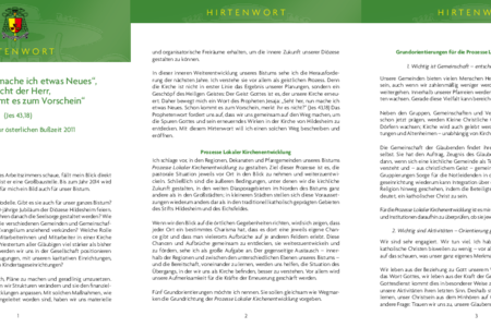 Hirtenwort zur österlichen Bußzeit 2011