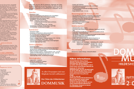Dommusik Hildesheim: April bis Juni 2015