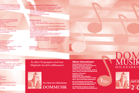 Dommusik Hildesheim: April bis Juni 2013