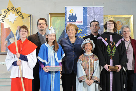 Sternsinger 2012; Besuch bei Bundeskanzlerin Merkel