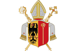 Das Wappen des Bistums Chiemsee, des derzeit einzigen deutschen Titularbistums.